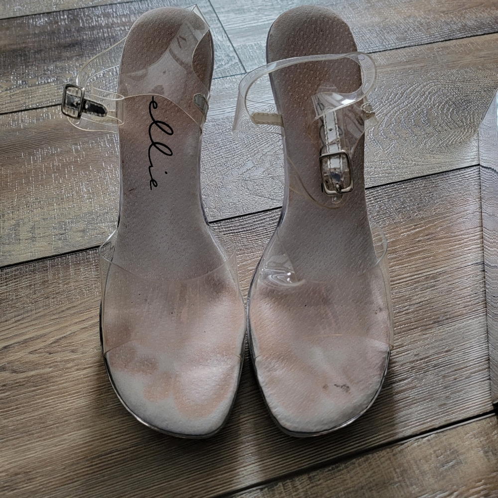 Ellie Brook Clear Heel Pump Sz 9